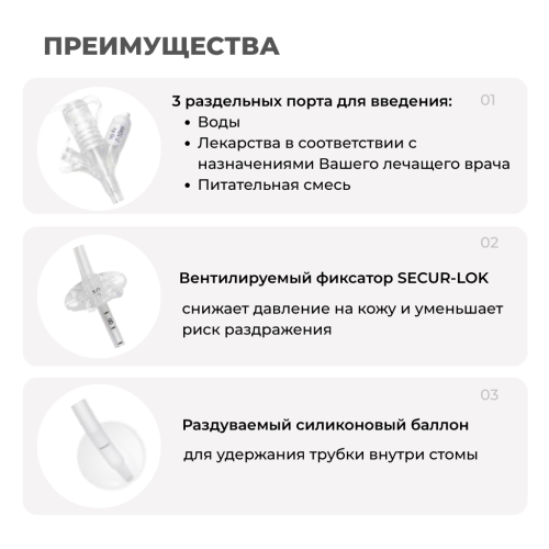 Гастростомическая питательная баллонная трубка 16 Fr  MIC Kimberly-Clark, Halyard, Avanos